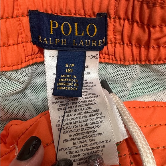 Polo by Ralph Lauren Boys Vibrant Green Swim Shorts - Picture 4 of 6